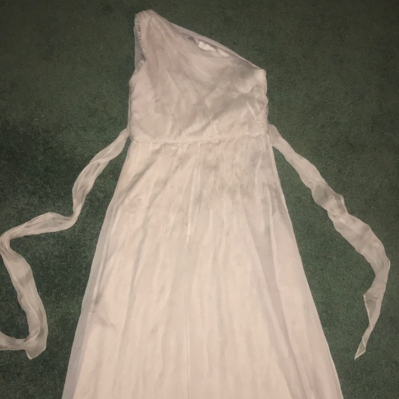 Amsale Dove Grey/Silver Formal Bridesmaid Dress - Picture 5 of 8